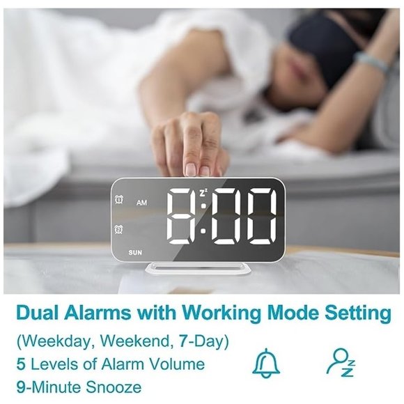 Super Slim LED Digital Alarm Clock - Picture 2 of 5